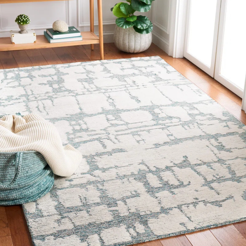 Martha Stewart Rugs Martha Stewart Hand Tufted 80% Wool And 20% Cotton Abstract Rug