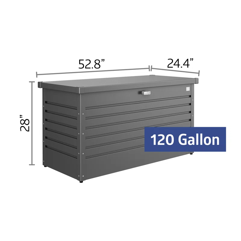 Biohort Biohort LeisureTime Water Resistant Metal Deck Box with Lock