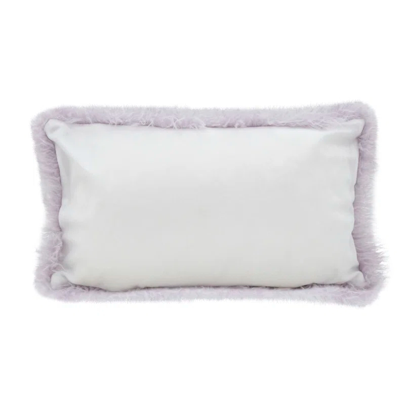 Faux Mongolian Collection Faux Fur Lumbar Throw Pillow