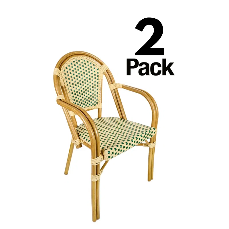 Chivari French With Arms Patio Dining Chair by Chivari (Set of 2)