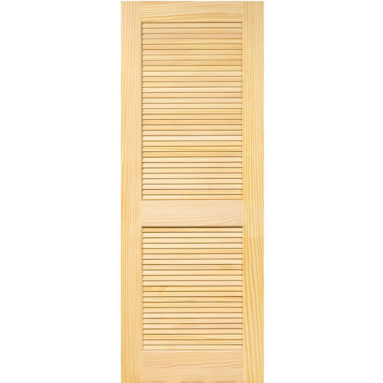 Kimberly Bay Louvered Solid Wood Unfinished Slab Standard Door