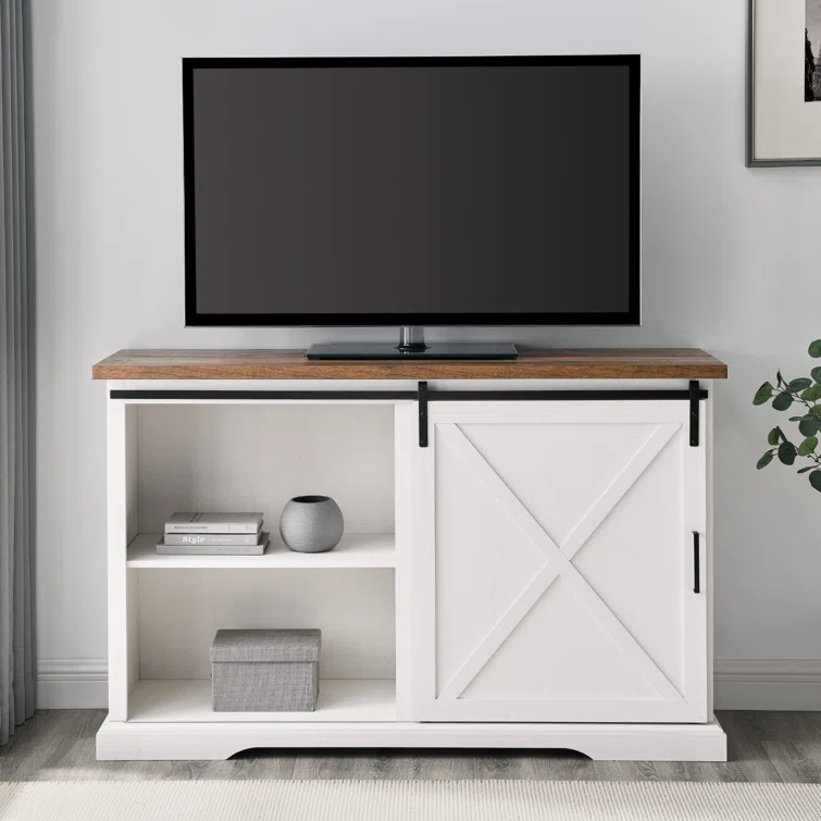 Highland Dunes Analaura 56" Wide Sliding Door Sideboard with 3 Drawers