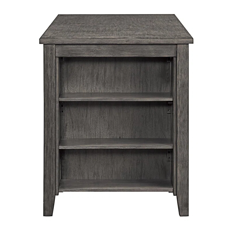 HMLIFE Modern Counter Height Table With Built-In Shelves