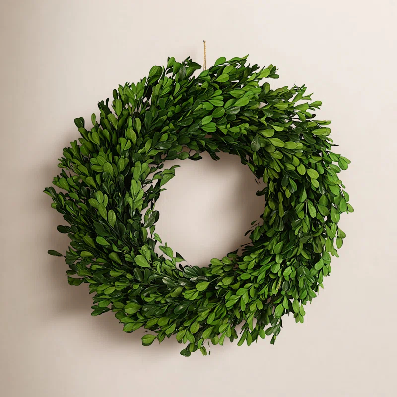 Round Faux Boxwood Wreath