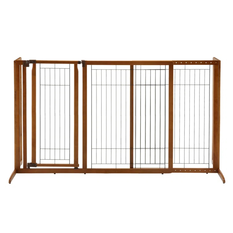 Richell Wood Free Standing Pet Gate