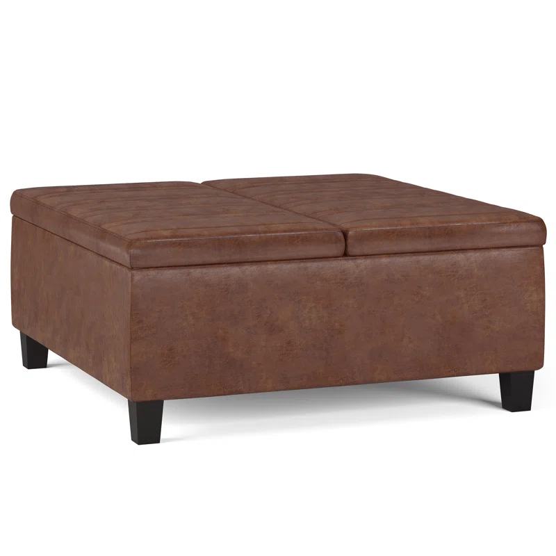Simpli Home Ellis Coffee Table Storage Ottoman