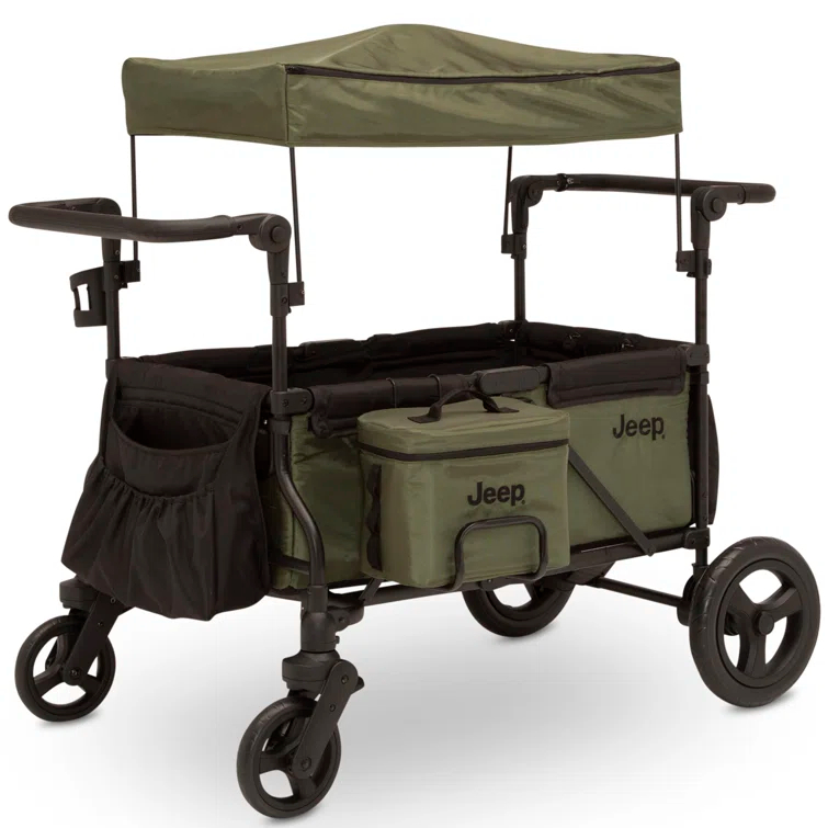 Delta Children Jeep Deluxe Wrangler Stroller Wagon with Cooler Bag and Parent Organizer by Delta Children