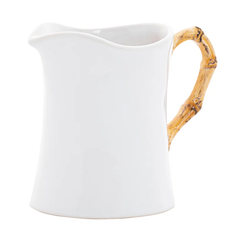 Juliska Bamboo Creamer - Natural/White