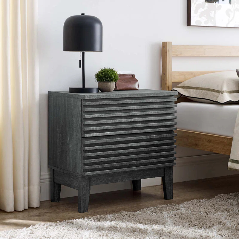 Modway Modway Render Two-Drawer Mid-Century Modern Nightstand