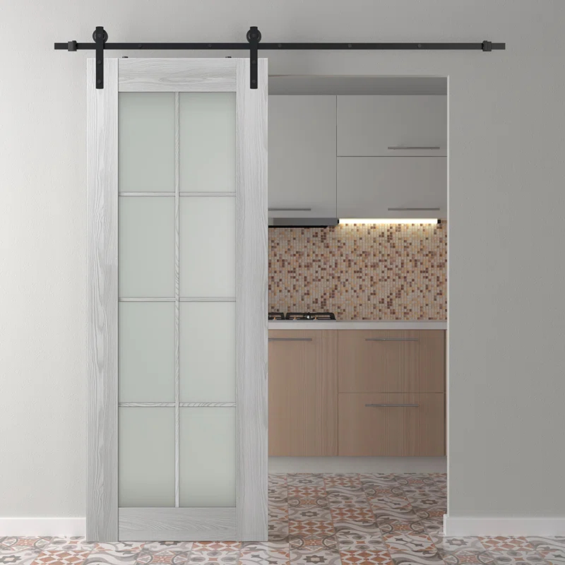 Belldinni Avon 8 Lite Solid + Manufactured Wood Paneled Barn Door