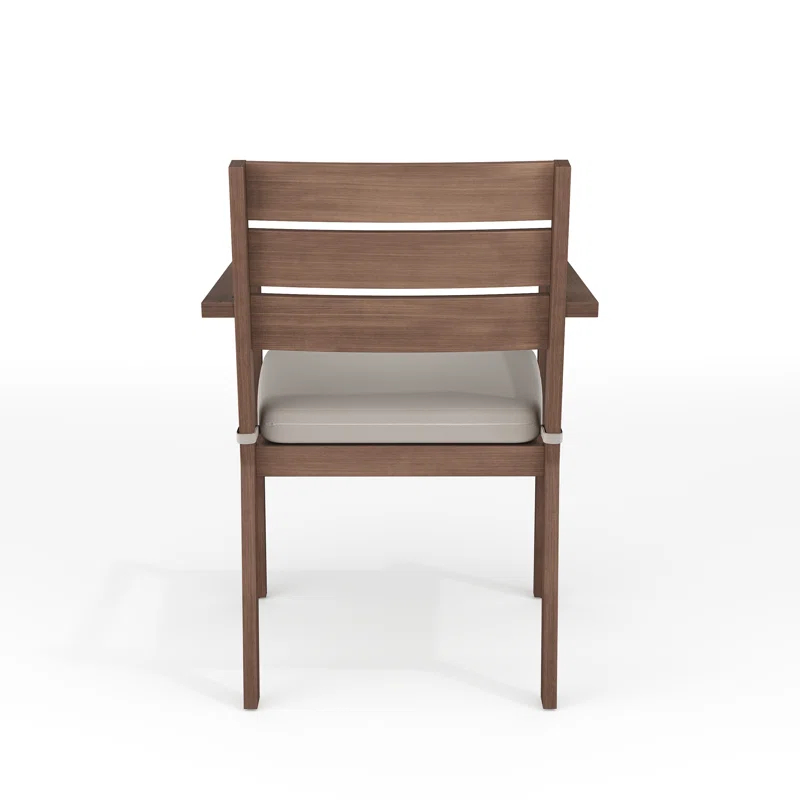 Martha Stewart Martha Stewart Bedford All-Weather Stacking Patio Dining Armchair With Seat Cushion