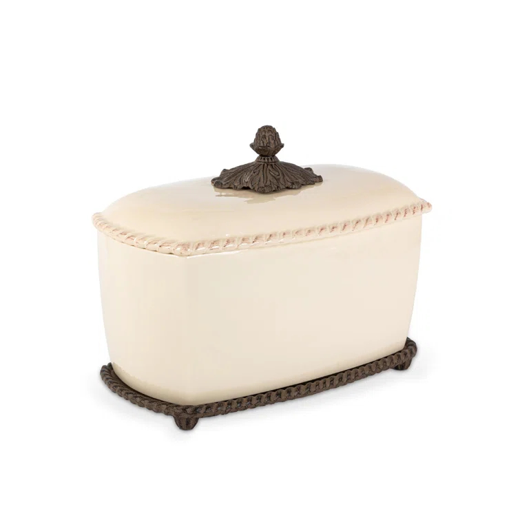 Park Hill Collection Park Hill Collection Acanthus Stoneware Bread Box