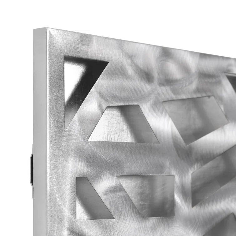 Empire Art Direct Radiant Fusion Leaf encased on a 3D Polished Steel Abstract Metal Wall Art