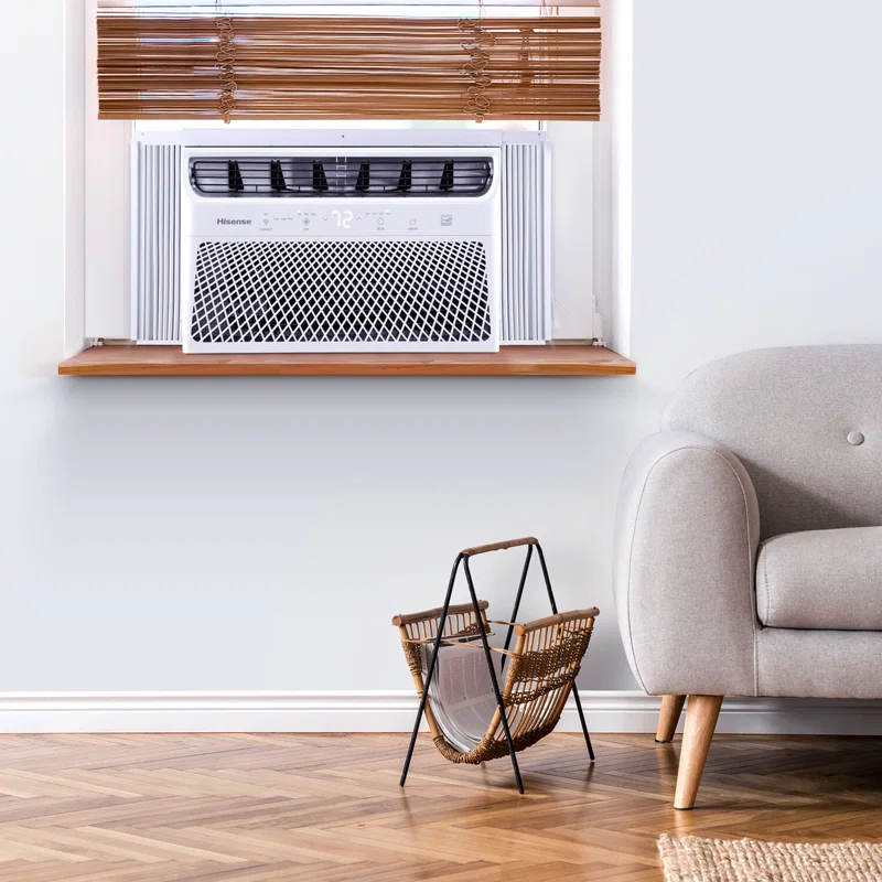 HiSense 8,000 BTU Smart Window Air Conditioner with Wi-fi and Remote Control for Rooms up to 350 sq. ft.