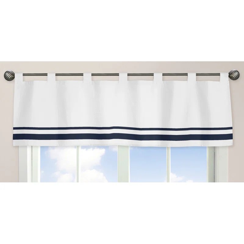 Sweet Jojo Designs Hotel Curtain Striped Cotton Tailored 54" Window Valance
