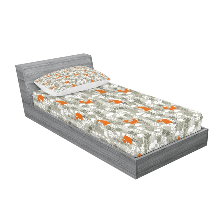 Ambesonne Microfiber Floral Sheet Set (Set of 2)