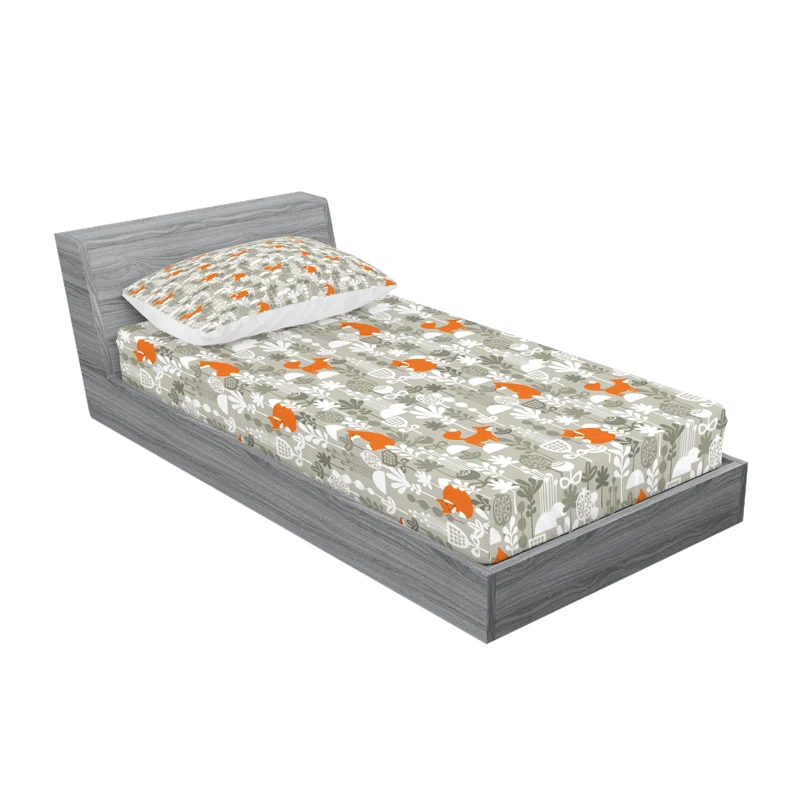 Ambesonne Microfiber Floral Sheet Set (Set of 2)