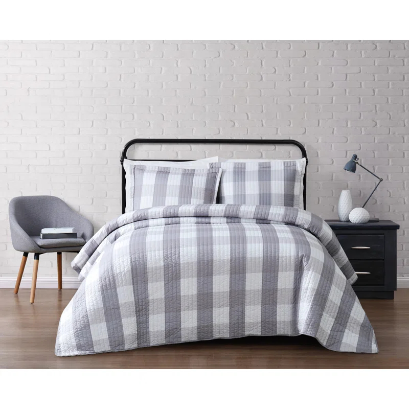 Truly Soft Buffalo Plaid Farmhouse / Country Plaid Quilt Set