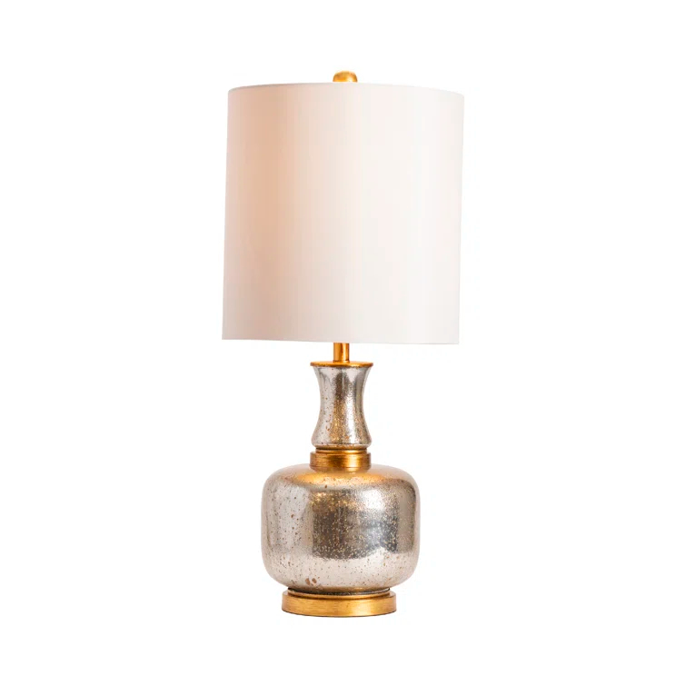 Everly Quinn Glass Table Lamp
