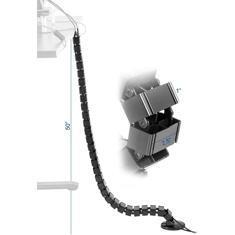 Vivo Vertebrae Cable Management Kit for Desk