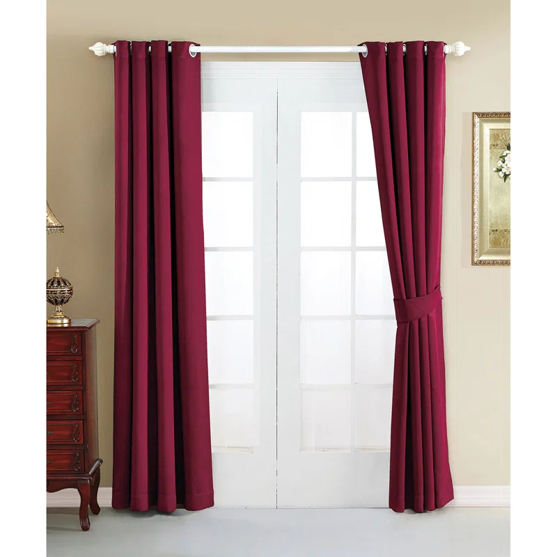 Home Soft Things Solid Blackout Curtain Panel (Set of 2)