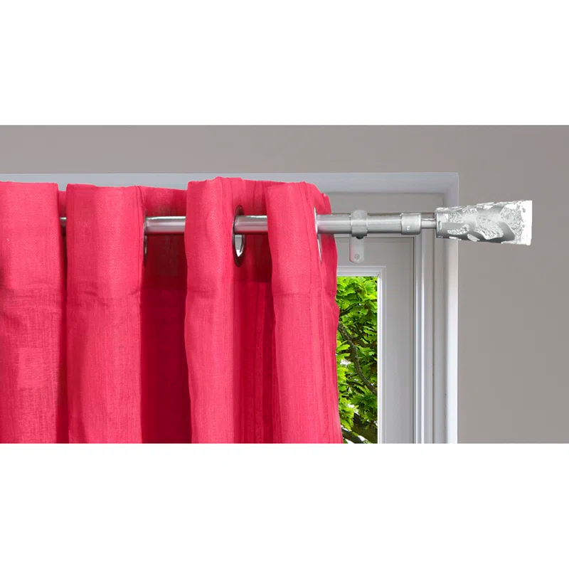 Evideco Luxury Steel Adjustable Single Curtain Rod
