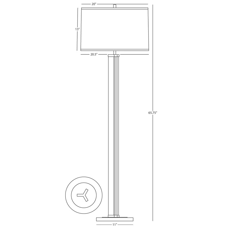 Robert Abbey Fineas 65.75'' Traditional Floor Lamp