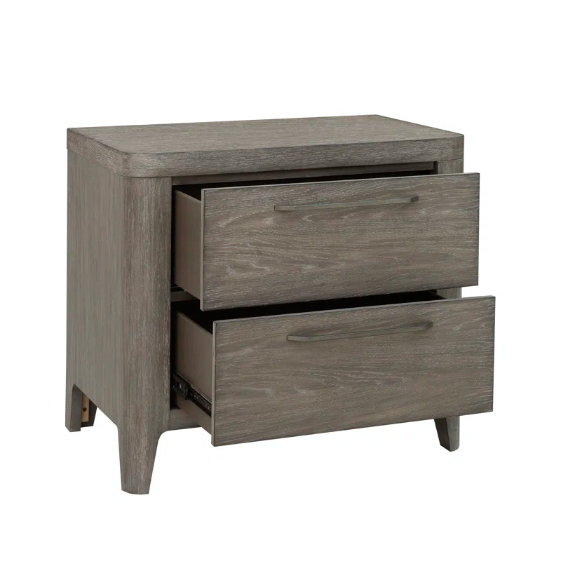 Scott Living Griffith Two Drawer Solid Wood Nightstand