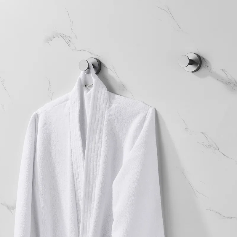 Hermitage Bath HB-TH2-GY Redolent 2 Pack Knob Robe/Towel Hook Withscrews In Grey