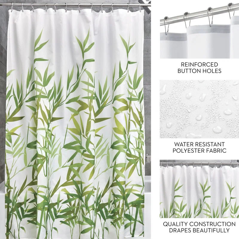 iDesign Anzu Floral Shower Curtain