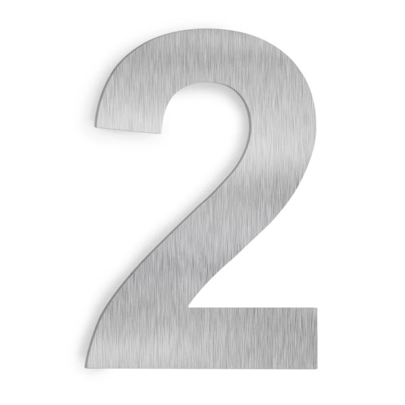 Barton 6'' H Stainless Steel House Number