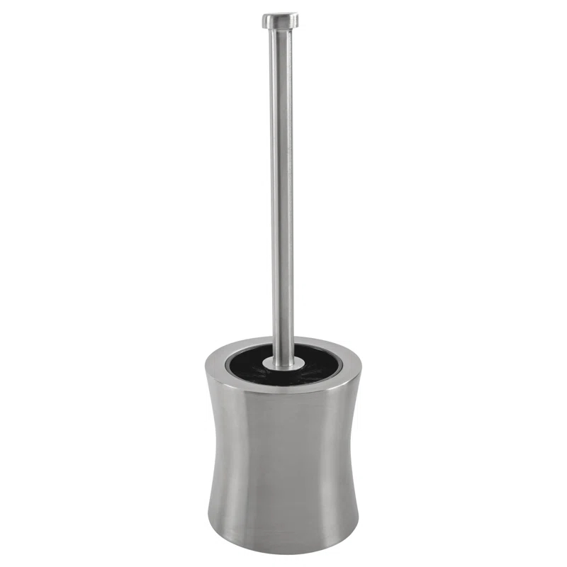 Bath Bliss Bath Bliss Hour Glass Shaped Stainless Steel Toilet Brush and Holder 2 Pack Replacement Brushes