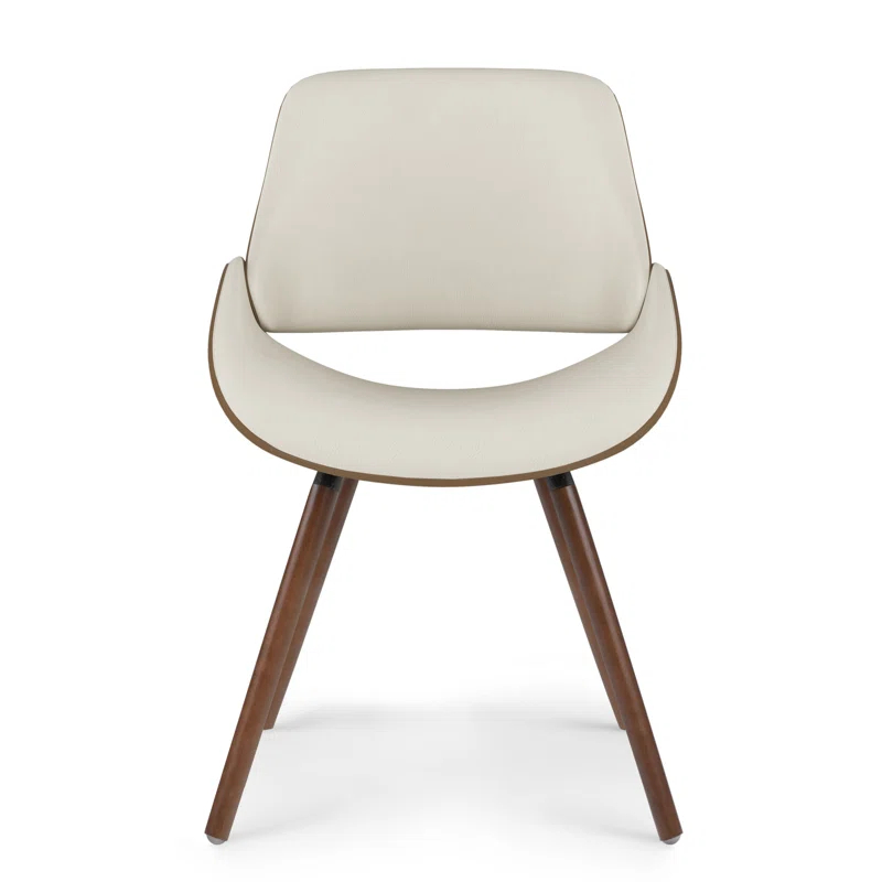 Simpli Home Malden Upholstered Dining Chair with Ergonomic Solid Wood Frame and Mid-Century Modern Style