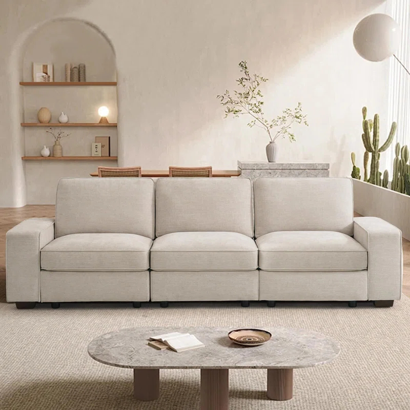 Latitude Run® Modern Modular Chenille Sectional Sofa With Storage Space And Detachable Cover
