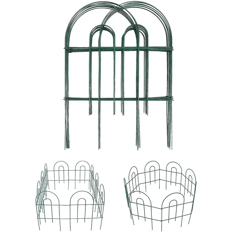 Amagabeli 35panels Decorative Garden Fence 18inchl x 50ft Border Animal Barrier Fence Border Green Thicken