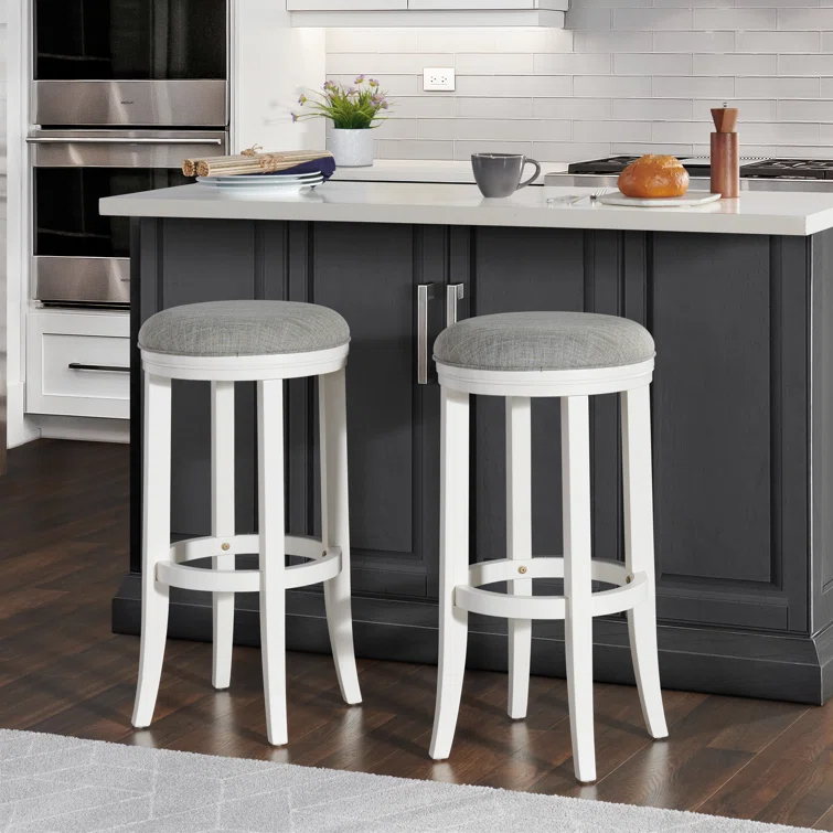 Alaterre Natick Solid Rubber Wood Counter And Bar Stool
