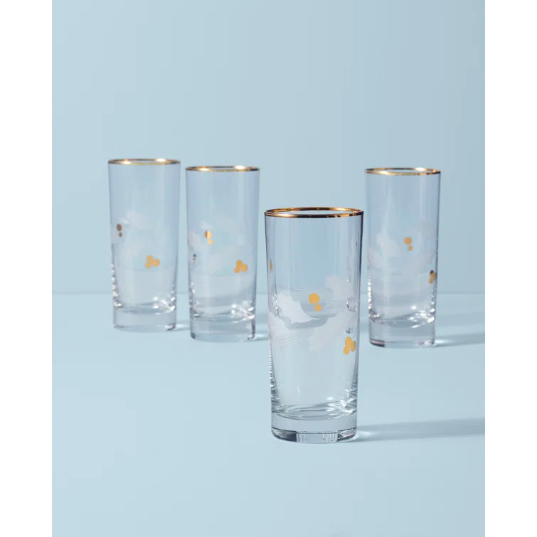 Lenox Holiday Gold 4-Piece Glassware Set
