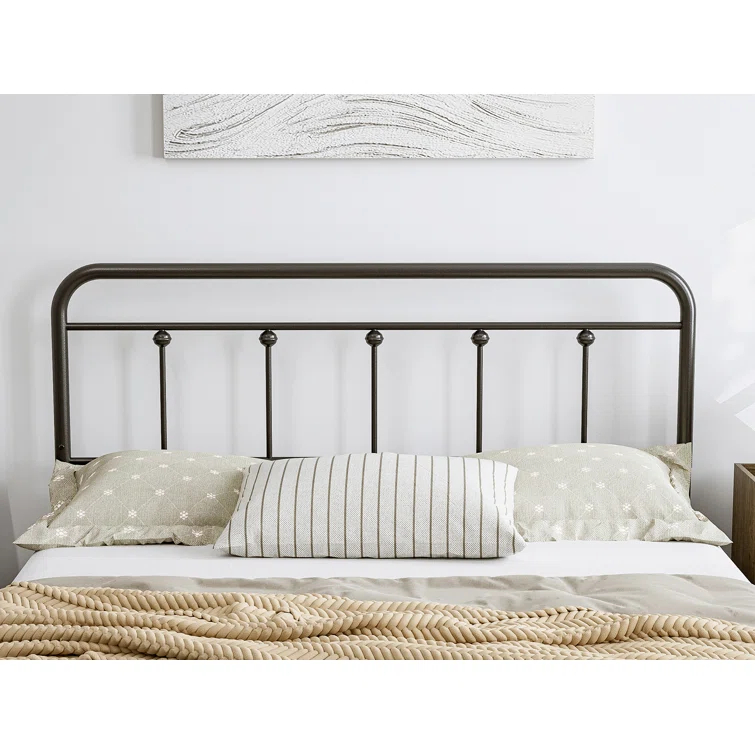 August Grove® August Grove® Metal Headboard - Adjustable Height - Farmhouse Victorian Style