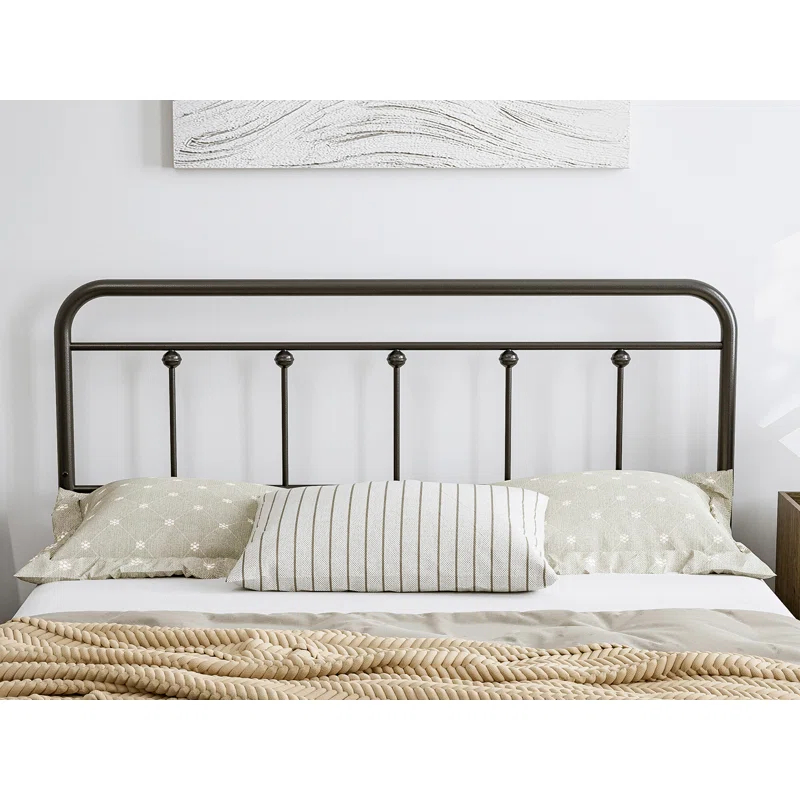 August Grove® August Grove® Metal Headboard - Adjustable Height - Farmhouse Victorian Style