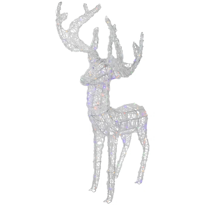Northlight Seasonal LED Color Changing Commercial Grade Acrylic Reindeer Outdoor Christmas Decoration 46.5"