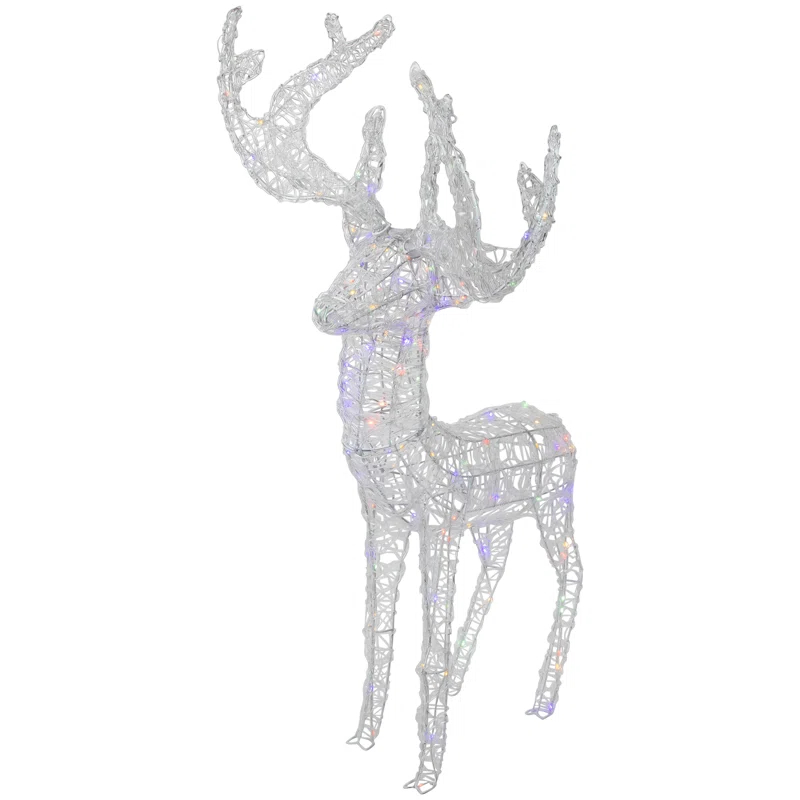 Northlight Seasonal LED Color Changing Commercial Grade Acrylic Reindeer Outdoor Christmas Decoration 46.5"