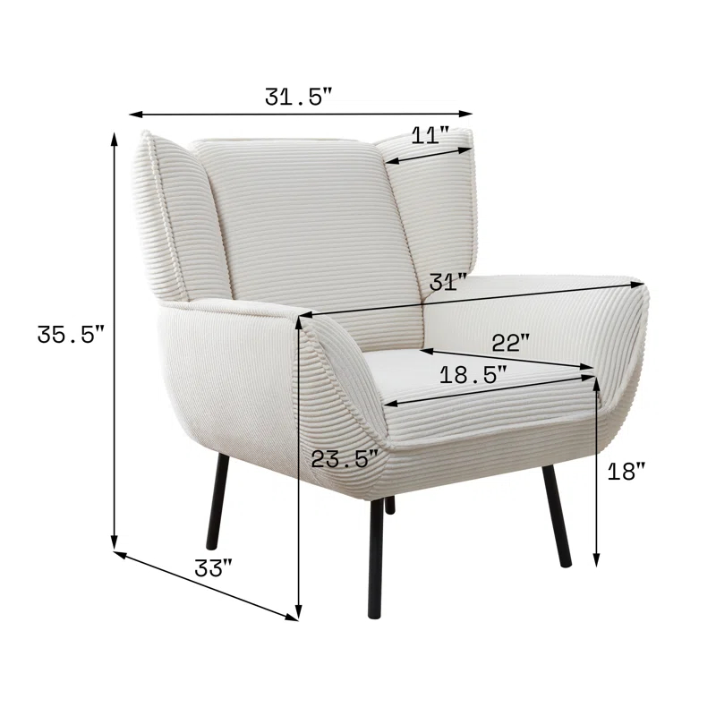 Wade Logan® Brynnly 89 in Comfy Sofa Couch with Extra Deep Seat 3 Seater Sofa Chair Set for Living Room