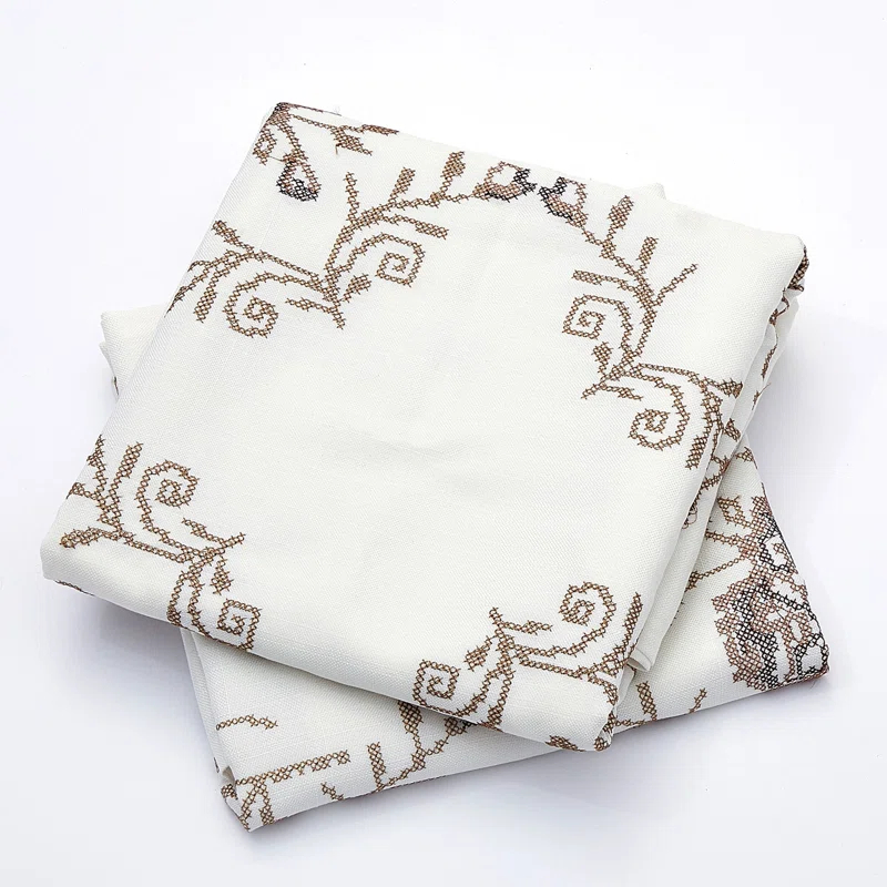 Home Soft Things Rose Embroidered Pillow Cover (Set of 2)