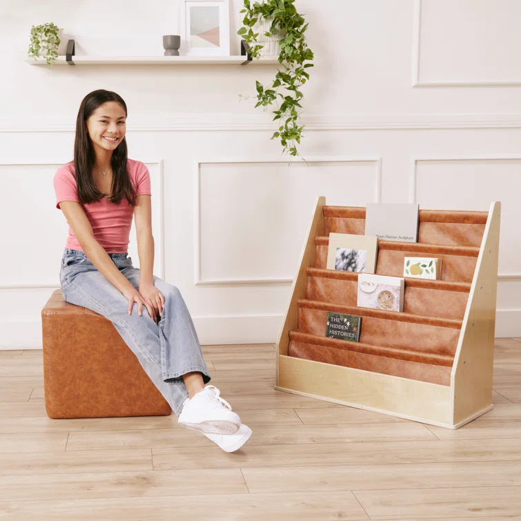 Factory Direct Partners Distressed Tufted Square Ottoman