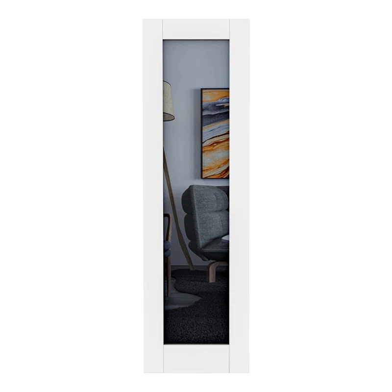 ARK DESIGN 1 Lite Mirrored Prefinished Door Slab Solid Manufactured Wood Core Standard Door