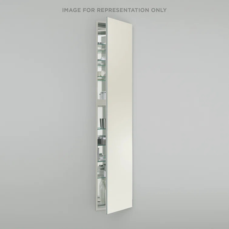 Robern M Series Recessed Framed Medicine Cabinet with 7 Adjustable Shelves and LED Lighting