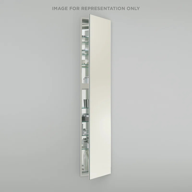 Robern MC1670D419RE2 M Series Recessed Framed Medicine Cabinet with 7 Adjustable Shelves and LED Lighting