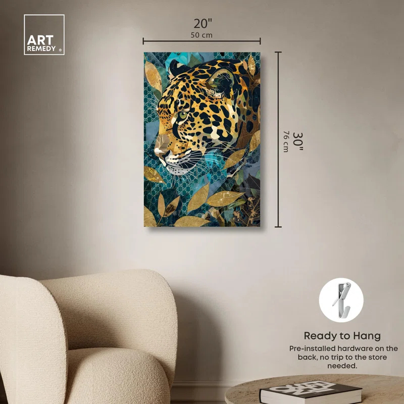 Art Remedy Enter Cheetah Canvas Miami Inspired Art Prints by Art Remedy