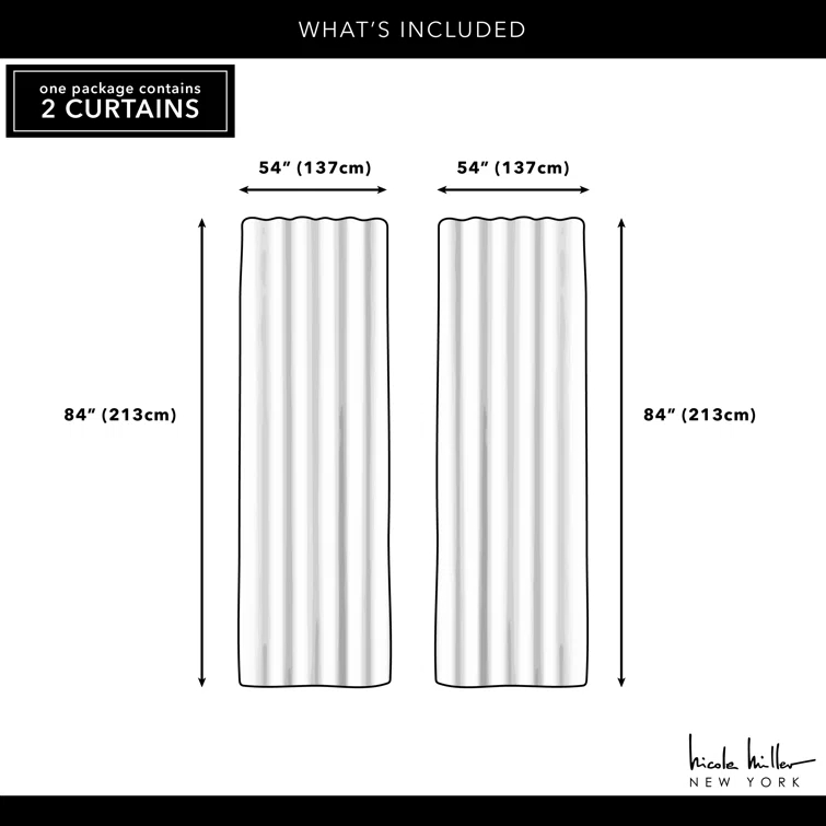 Nicole Miller Nicole Miller New York Mabel Sheer Rod Pocket Curtain Panels Pair (Set of 2)