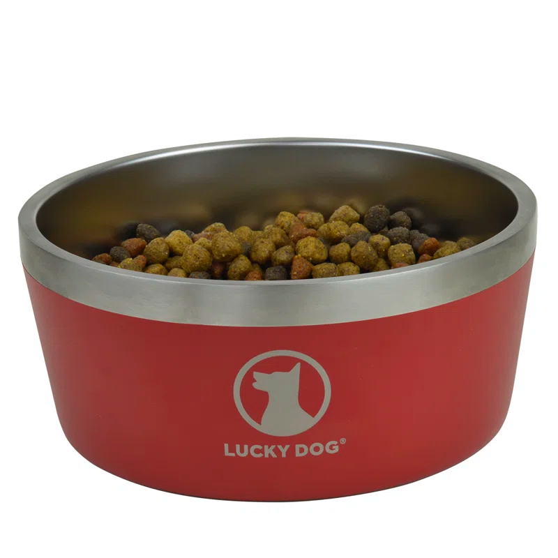 Lucky Dog Lucky Dog INDULGE 5 Double Wall Stainless Steel Dog Bowl